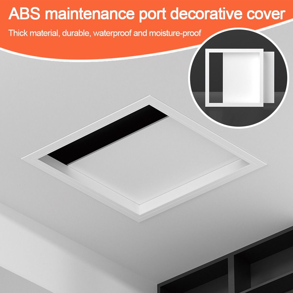 Furniture Hardware Fitting - Biały plastikowy panel inspekcyjny z zawiasami,