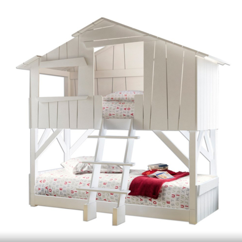 Furniture Hardware Lowes - Francuskie łóżko dziecięce z litego drewna