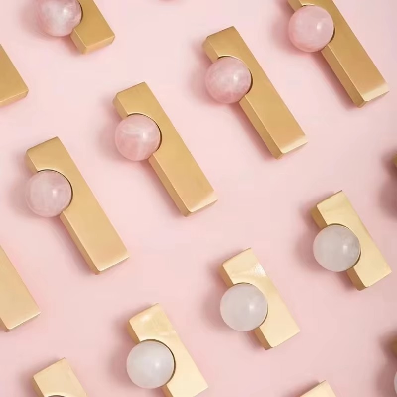 Biała kryształowa kula + mosię – Furniture Hardware Drop Pulls recenzja i cena