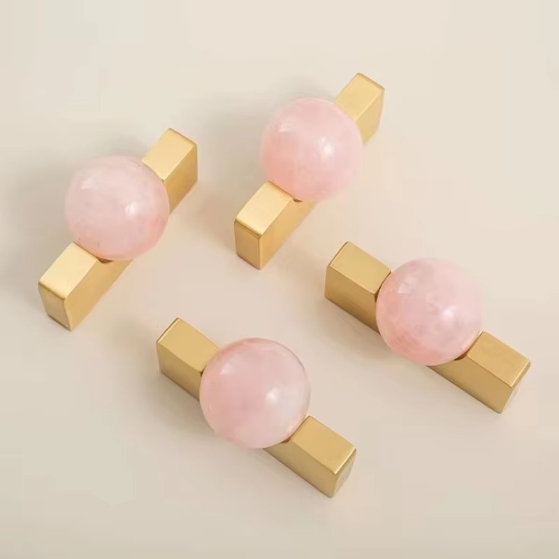 Biała kryształowa kula + mosię – Furniture Hardware Drop Pulls recenzja i cena