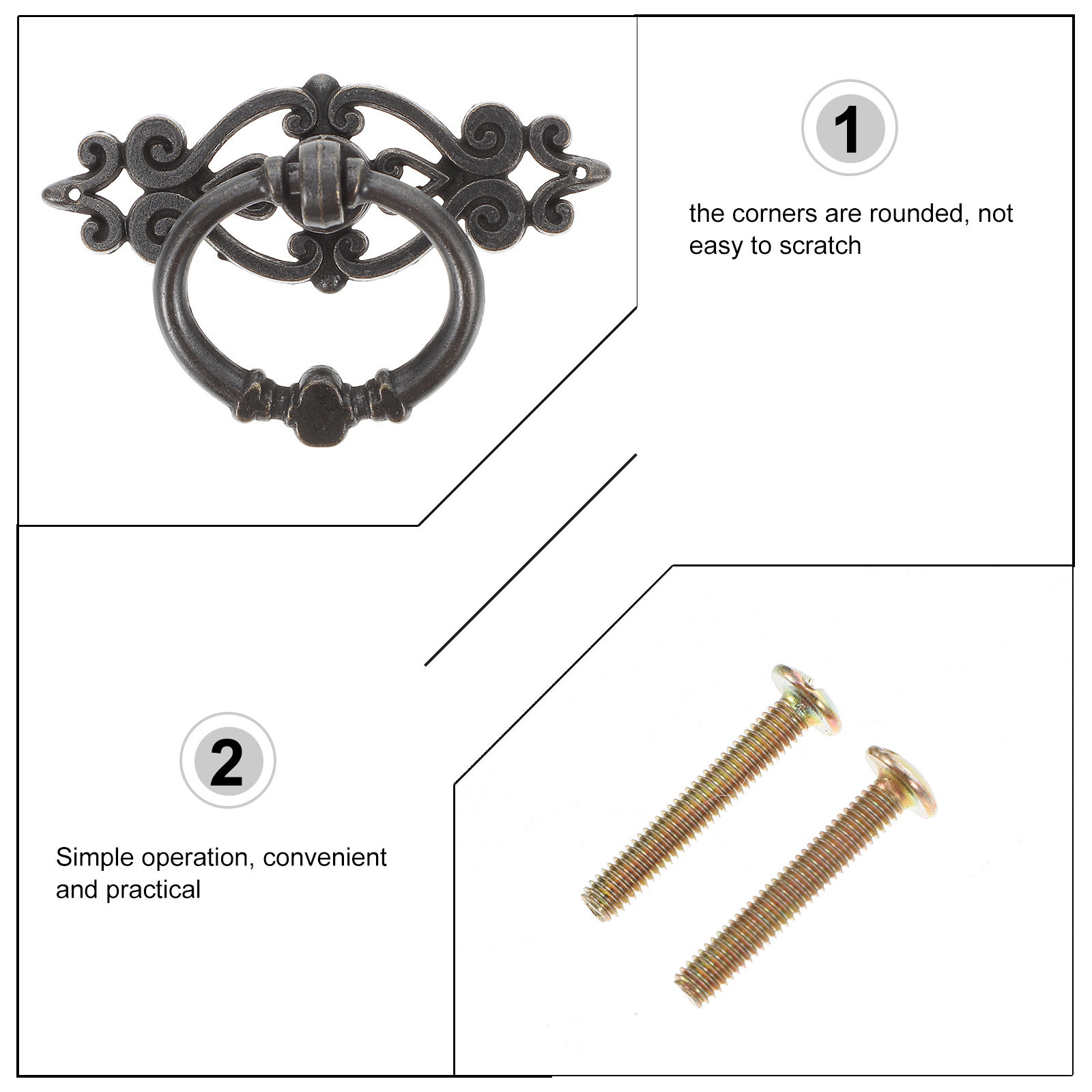 6 sztuk – uchwyty do drzwi sza – Furniture Hardware Drop Pulls recenzja i cena